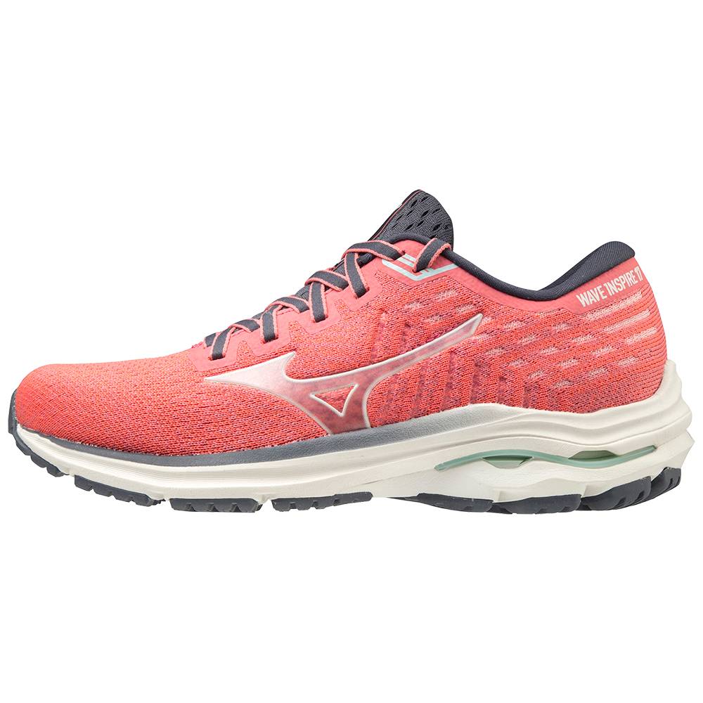 Scarpe Running Mizuno Wave Inspire 17 WAVEKNIT Donna - Rosse/Bianche - 09352-ELNJ